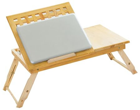 Massivt TräSkrivbord Med FäLlbar Topp Och LåDa, HöJdjusterbart KnäBord, BäRbart Frukostbricka Med VäRmeavledningshåL, FäLlbart SäNgbord FöR SäNg, Soffa, Soffa