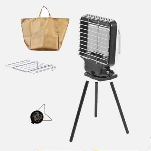 Parasol Chauffant Chauffage Terrasse Pellet Chauffage Gaz Camping Portable Autonome Puissance Réglable Plaque Chauffante Et Sac De Rangement Inclus