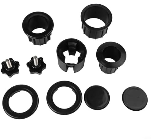 Honseadek Accessoires de support de base de parasol – Manchon en plastique avec anneaux réducteurs pour support de parasol de terrasse, tailles 38 mm et 48 mm, avec