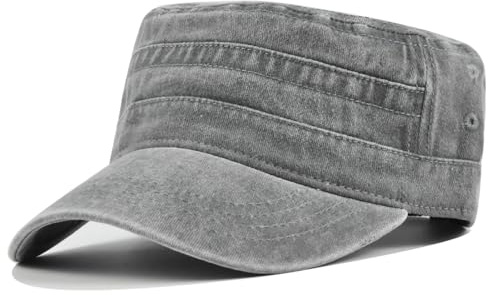 DabbOo Casquette Militaire Homme Casquette Plate Casquette Homme Vintage