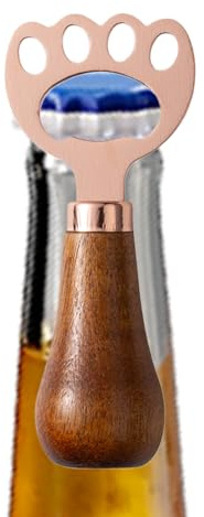 Abrebotellas con forma de gato - Perforadora de latas de madera, accesorio de bar innovador, diseño atractivo | Herramienta de cocina humorística de amplia compatibilidad para baristas de fes