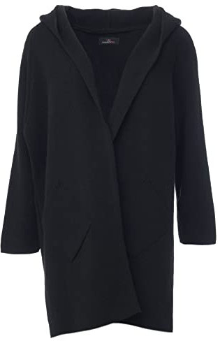 Zwillingsherz Strickjacke Cardigan für Damen - Hochwertiger Mantel Überwurf warm kuschelig weich mit Kapuze - Cape Umhang Strick Frühjahr Herbst Winter