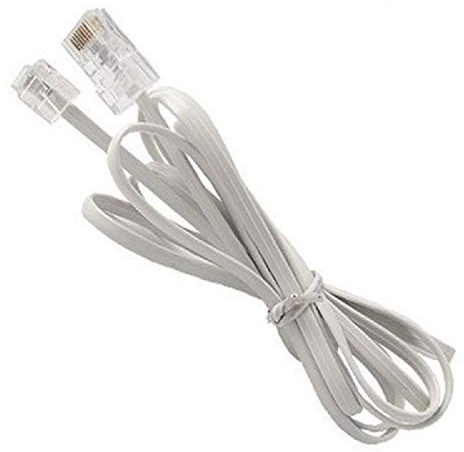 Art&Beauty 2 Pack Telephone RJ11 6P4C to RJ45 8P8C Connector Plug Cable for Landline Telephone