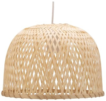Pauleen Woody Pearl Pendant luminaire 48201 Lampada a Sospensione Max. 20 Watt Beige, Bianco bambù, Metallo E27