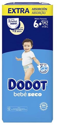 Dodot Bebé Seco Extra - Jumbo Pack Talla 6-48 uds.