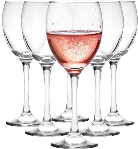 Glasmark KROSNO 1992 Weingläser Set Gläser 6 Stück 300 ml Weißweingläser Rotweingläser Wein Glas Wassergläser Dessert Coctail Spülmaschinenfest