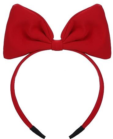 WLLHYF Bow Headbands Red Bowknot Hair Band Fashion Cute Hair Hoop Big Bowknot Headdress Perfect Hair Accessories for Women Girls Party Cosplay Christmas Halloween Valentine's Day