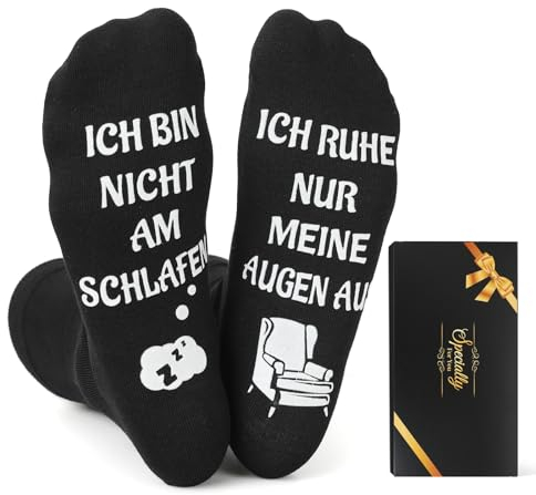 Sunia Vatertagsgeschenk für Papa, Lustige Geschenke für Männer, Anti-Rutsch Socken Herren, Geschenke zum Vatertag, Geschenk Vatertag Geburtstag für Papa Opa, Baumwolle Socken Herren 43-46