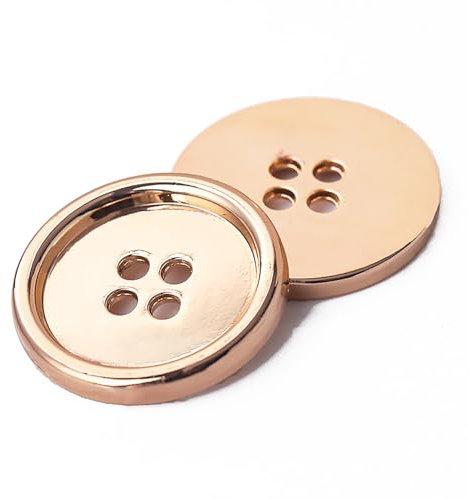 5 Stück Runde Retro-4-Loch-Metallknöpfe - Vielseitige, strapazierfähige und stilvolle Knöpfe für Anzugs Hemden, Mäntel und Kleidungsdekoration - Perfekt zum Nähen und Handarbeiten