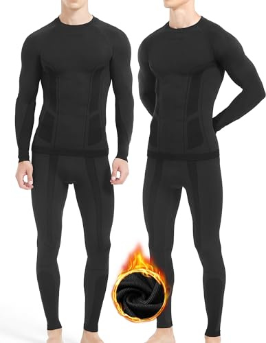 NOOYME Sous-vêtements Thermiques pour Homme - Chauds, Respirants, Fonctionnels, Souples - Idéal pour le Ski