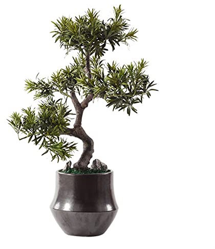 Bonsaï Artificiel Plantes artificielles de 26 pouces, bonsaï d'intérieur et d'extérieur, ornement de salon, entrée, plante en pot en céramique for la maison, décoration de bureau Plantes artificielles