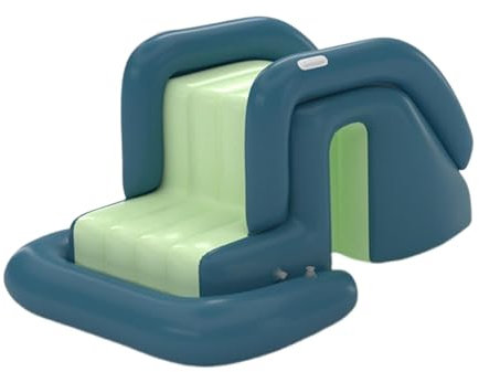 Tobogán Inflable para Piscina | Tobogán De Piscina De Agua | Toboganes para Piscinas, Toboganes para Patio Trasero, Tobogán Acuático Vibrante, Fácil Instalación, Bomba De Aire De Diseño Fácil De Usar
