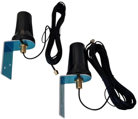 2 x LTE Dual 5G 4G 600-6000 MHz MIMO 2 x 3 m Antenne extérieure compatible avec routeur HTC 5G HUB, FritzBox 6850 5G, Huawei 5G CPE Pro 2, D-Link DWR-2010, compatible avec Nighthawk M5, Huawei E68