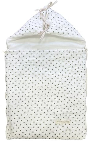 MIMUSELINA Baby Schlafsack Four Seasons | Schlafsack Baby Winter & Sommer | Wandelbarer mit Herausnehmbarer Füllung | 100% Baumwolle | Für Babys 0-12 Monate | Blatt