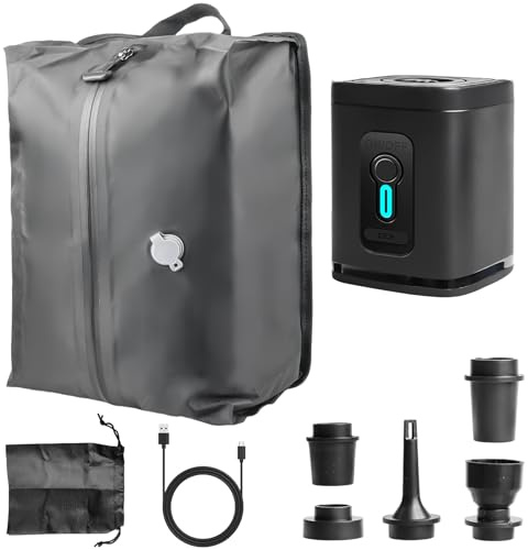 Sacchetti sottovuoto per vestiti da viaggio con pompa senza fili, sacchetti sottovuoto IP67 per viaggi, zaino sottovuoto, sacchetti sottovuoto riutilizzabili per la conservazione di valigie e zaini