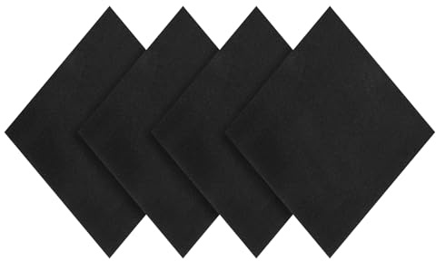 PATIKIL Adhesive Foam Padding, 4pcs 100 x 100 x 1.5mm Closed Cell Foam Sheet Neoprene Rubber Self Stick Anti-Slip Pads for Furniture Cars Speakers Keyboards Door Frame Gaps, Black