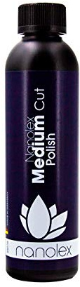 Nanolex Medium Cut Politur 250 ml, Premium Schleifpolitur & Schleifpaste für alle Autolacke, entfernt effektiv mitteltiefe Kratzer und Schleifspuren bis zu einer 3000er Körnung, silikonfrei