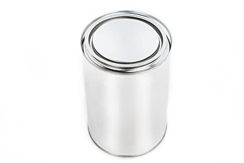 BenBow Boîte de conserve vide avec couvercle à pression 1x 1 l. Seau en fer-blanc boîte vide Bidons de peinture Boîte en métal Conteneur en métal pour peinture automobile, peinture, produits chimiques
