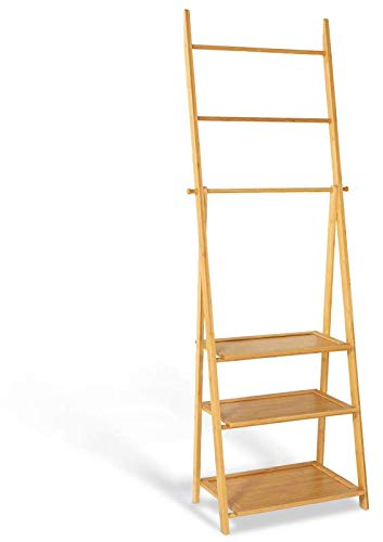 IDMarket - Porte-serviettes 3 niveaux LANA 3 étagères en bambou