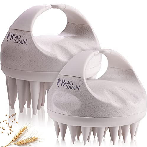Kopfhautmassagegerät Shampoo-Bürste, BEAUTLOHAS. Kopfhaut-Bürste, Haarschrubber, Haarwaschbürste, Kopf-Peeling-Bürste für Schuppen, 2 Stück Kopfschrubber für alle Haartypen von Frauen, Herren