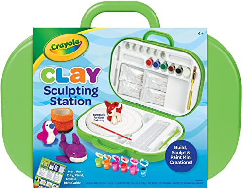 CRAYOLA Clay Scultping Station, Art Set for Kids, Gift for Ages 4, 5, 6, 7