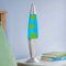 Global Gizmos 48869 16 Blue and Green Lava Lamp/Silver Base/Retro Nostalgia/Relaxing Mood Light/Decorative Illumination