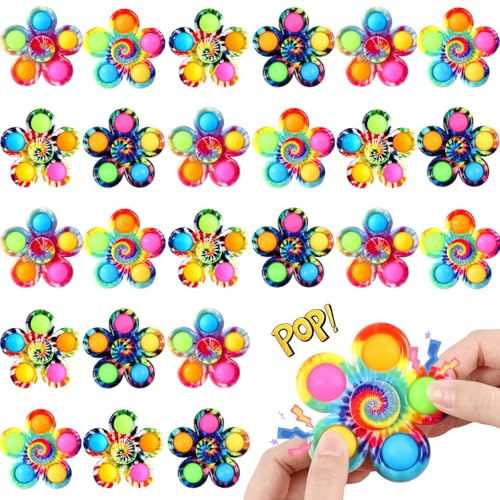Gigilli 24 Pack Party Favors Fidget Spinners for Kids 4-8-12, Treasure Box Toys Classroom Prizes, Goodie Bags Stuffers Gifts for Kids 3-5, ADHD Pop Mini Fidget Toys Bulk, Adult Anxiety Sensory Toys