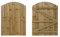 Featheredge Arch top, Wooden Garden and Side Gates (v3)(H-1500, W-850, Natural (Light Green) Finish)
