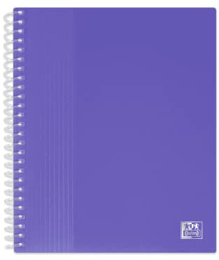 OXFORD Protège-Documents à Spirale School Life A5 80 vues / 40 Pochettes Couverture Polypro Violet