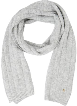 Tommy Hilfiger Damen Schal Timeless Scarf Tuch, Grau (Light Grey Melange), Einheitsgröße