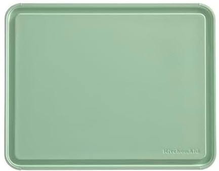 KitchenAid Classic Plastic Cutting Board with Perimeter Trench and Non Slip Edges, Dishwasher Safe, 11 inch x 14 inch, Green