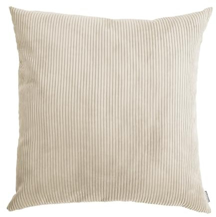 mokebo XXL Sofakissen 'Das Anschmiegsame', gemütliches Riesenkissen, XXL Kissen oder Jumbokissen mit Cordbezug, auch als Couchkissen, Liegekissen oder Bodenkissen in Beige, 90x90x10 (B/H/T in cm)