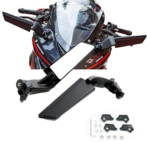 Motorcycle Rear View Mirrors Wind Wing side Mirror 360°Rotating Adjustable Aluminum Alloy CNC Compatible For Ninja 400 650 ZX10R ZX6R GSXR600-1000R CBR 250R 500R 650R