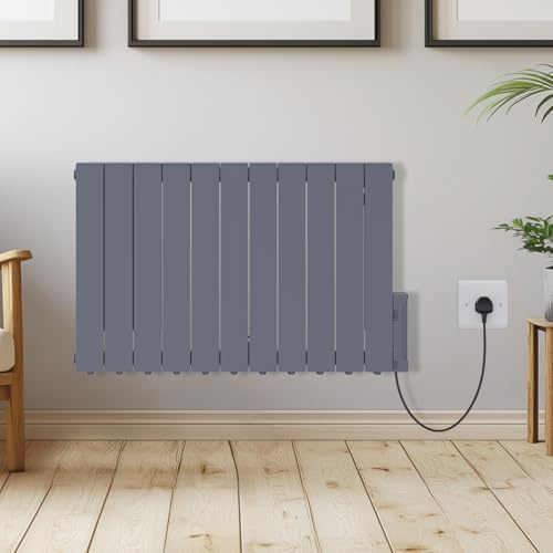 Warmehaus Oil Filled Radiator Smart WiFi Connection, 11 Fins Portable Electric Heater with Daily & Weekly Timer, Adjustable Thermostat, Energy Efficient 575x935mm 2000W