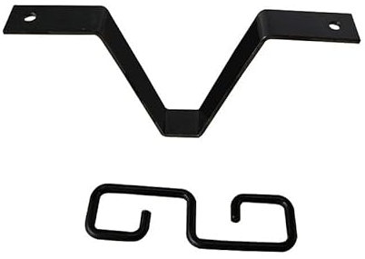 Taicols Gancio in Ferro Professionale Catena Antipioggia antiruggine a Forma di V, Progettato per Un Facile Collegamento tra Catene da Pioggia e pluviali (Nero)