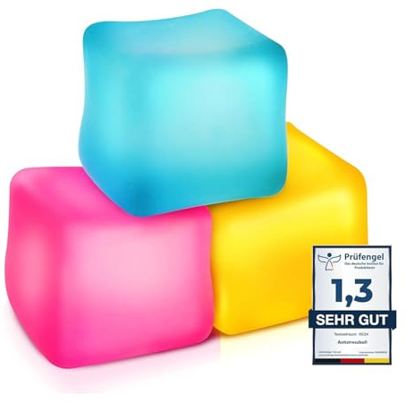 LINKWAY Balle Anti Stress Enfant 3 Paquets: Gel de Haute densité remplissant Jouets sensoriels, Boules Anti-Pression, Boules d'extrusion, Balle Antistress pour Adultes et Enfants