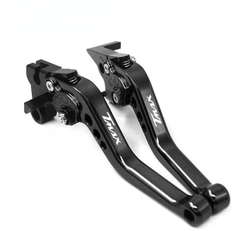 GUGUVNV Moto Leve Freno e Frizione Regolabili Corte CNC – Per TMAX 500 2001-2007 (Nero)