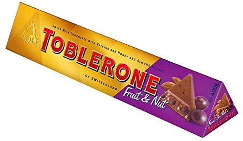 NEW TOBLERONE FRUIT & NUT BAR CHOCOLATE 360g ORIGINAL
