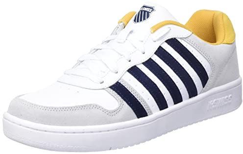 K-Swiss Court Palisades Herren Turnschuh , White Navy Gold, 41 EU