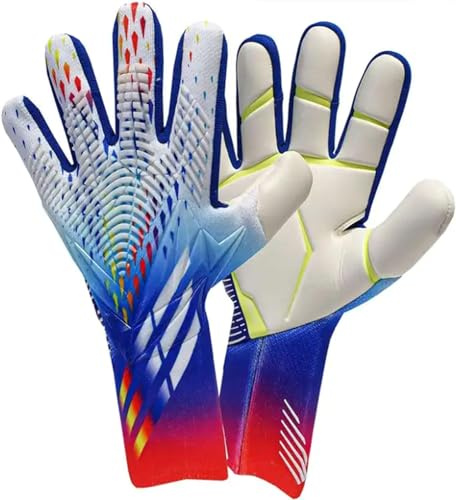Fotbollshandskar För Ungdomar, Målvaktshandskar, Fotbollshandskar För Ungdomar, Målvaktshandskar I Fotboll För Män I Latex, Fingerskydd Fotbollsmålvaktshandskar 10 B
