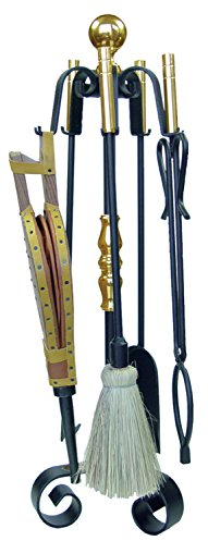 IMEX EL ZORRO, 10044 - JUEGO CHIMENEA 5 PIEZAS 70 CMS. B.LATON