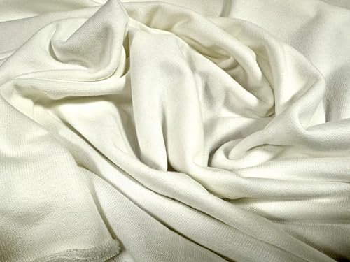 Tela de rizo recortada de algodón, por metro, color marfil