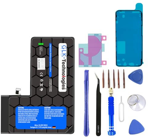 High Power Ersatzakku kompatibel mit iPhone 13 Pro A2656 A2638 A2483 | GLK-Technologies Battery | accu | 3350 mAh Akku | inkl. Profi Werkzeug Set Kit NUE