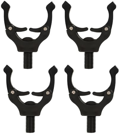 Wjelet 4 Stück Rutenauflage Für Karpfenangeln, Magnethalterung, Automatische Anpassung, Halterung Für Angelrute, Wildangeln