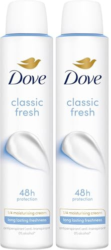 Dove Desodorante Aerosol Protección 48 horas Cuidado Esencial Classic 200 ML (Paquete de 2)