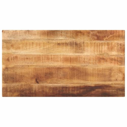 SooIarix Rektangulär bordsskiva av massivt trä mango 110 x 50 x 2,5 cm, hållbar skrivbordsskiva för matsal, kök och kontor, mångsidig användning