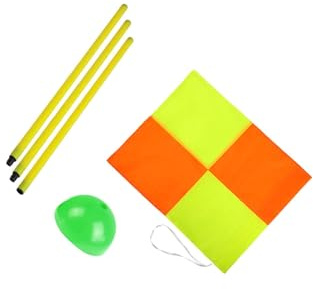 AMSLSIU Bandera de Esquina de fútbol, Postes Agilidad para fútbol, Bandera Deportiva Entrenamiento para Adultos para Juegos, 2 Piezas, Base para Postes , Verde , 3 Piezas