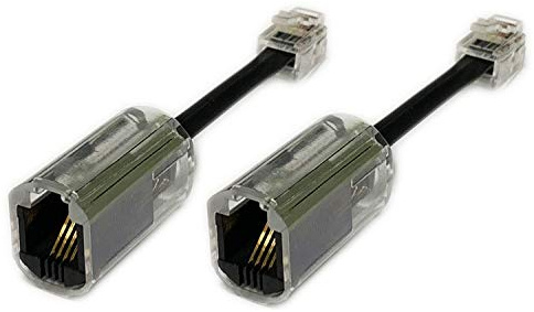iMBAPrice (Pack of 2 Telephone Cord Detangler - 360 Degree Rotating Landline Swivel Cord Untangler (Black) Anti-Tangle Telephone Handset Cable