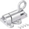 sourcing map Door Spring Bolt Aluminum Alloy Security Automatic Window Gate Latch Bounce Lock Silver Tone