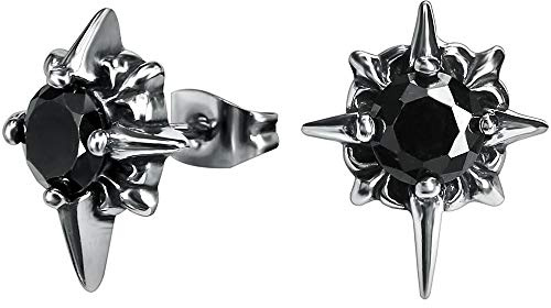 Orecchini vintage punk da uomo in acciaio chirurgico con zircone cubico orecchini per uomo e donna ipoallergenici